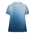 thumbnail image 5 of Inverlee Womens Cotton Linen Shirts Casual Short Sleeve Tops Trendy Loose Fit Gradient Print T Shirts Lightweight Vacation Tunic Blouse, 5 of 6