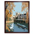 thumbnail image 1 of River Cam and University Buildings of Cambridge Art Print Framed Poster Wall Decor 12x16 inch, 1 of 5