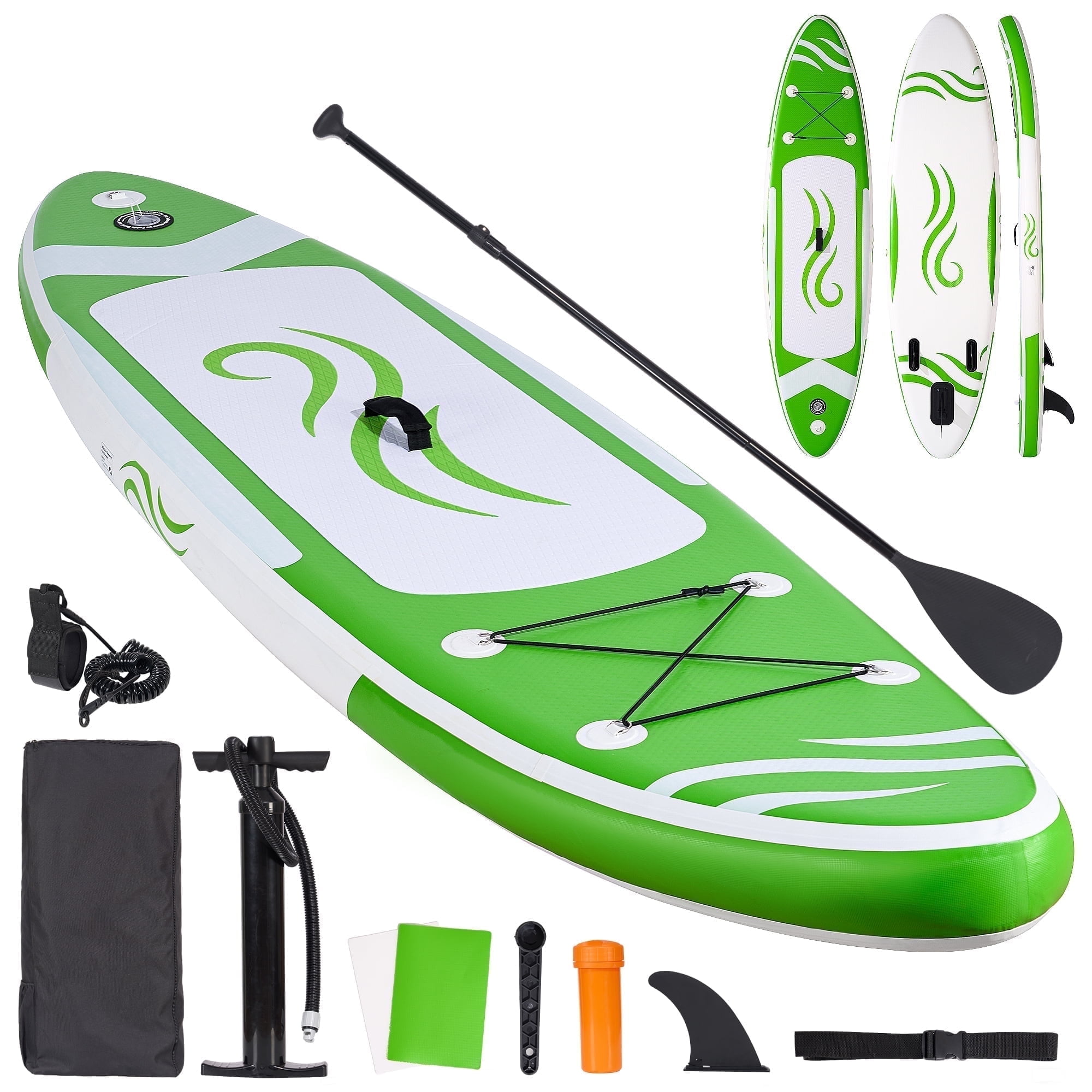 10' Inflatable Stand up Paddle Board for Adults, 6' Thick
