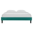thumbnail image 3 of Modway Reign King Performance Velvet Platform Bed Frame in Teal, 3 of 4