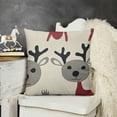 thumbnail image 3 of YINGXI Christmas Reindeer Throw Pillow Cover - Festive Holiday Decor for Home and Couch 12x12in, 3 of 6