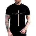 thumbnail image 1 of Camisetas Para Hombre Playera Negra Deportivas Tenis Patrón, 1 of 6