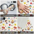 thumbnail image 4 of Xecao Childrens Party print Flannel Mat: Non-slip, 16x24in. Ideal for kitchen, bedroom, bath & living room., 4 of 9