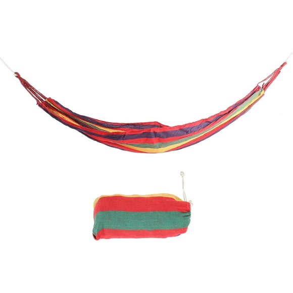 Yazoeia Hamac de Camping Hamac Portable Hamac Simple Double pour Jardin Extérieur, Hamacs Légers de Voyage pour Extérieur, Randonnée, Voyage (Rouge) CJC912-203302