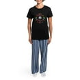thumbnail image 4 of CafePress - Peace Love Elephants Women's Dark Pajamas - Women's Short Sleeve Print T-Shirt and Pants Dark Cotton Pajama Set, 4 of 7