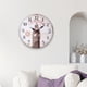 thumbnail image 5 of Reloj de pared de madera silencioso de 30 cm/12 pulgadas, sin tictac, de cuarzo decorativo, alimentado por pilas E, 5 of 7