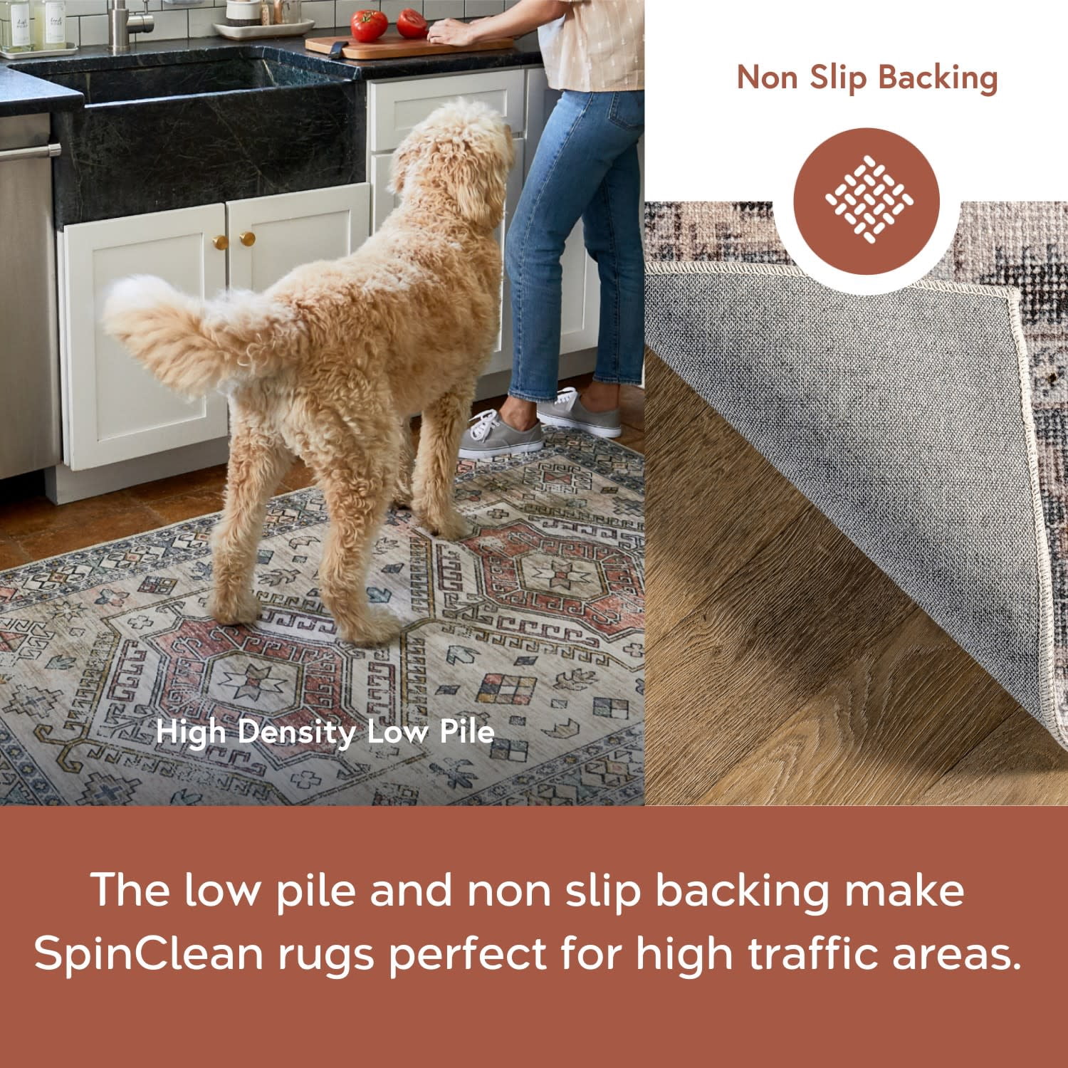 nuLOOM Mali SpinClean Machine Washable Traditional Medallion Area Rug, 2' 6" x 10', Runner, Mali Beige