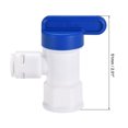 thumbnail image 2 of Elbow Ball Valve Quick Connect Fitting 1/4" Tube Outer Dia. G1/4 Female Thread for Water Purifiers Blue and White 2Pcs, 2 of 4