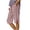 Pink, variant on Ruimatai Women's Summer Loose Straight Leg Pants with Pockets Side Slit Buttons Five Quarter Casual Floral Print Comfy Beach Trousers