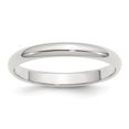 thumbnail image 1 of 3 mm Argent Sterling Demi-Rond Bande&44; Poli - Taille 7.5, 1 of 1