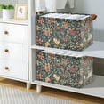 thumbnail image 2 of Yayeee Foldable Storage Basket for Shelves with Handles Waterproof Cloth Bins, Christmas Bows, 2 of 7
