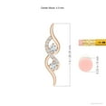 thumbnail image 3 of ANGARA Lab Grown Two Stone Diamond Swirl Pendant for Women in 14K Rose Gold (Size-3.3mm | 0.27 ct) | April Birthstone Jewelry for Her | Lab-Grown Diamond Pendant, 3 of 7