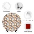 thumbnail image 4 of Cauagu Cartoon Cat 1 Print Bone China Decorative Plate, Wall Mount Plate Holiday Decor Decorative Ceramic Plates with Stand Elegant Household Plates Decorative-10in, 4 of 6