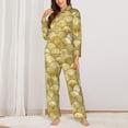 thumbnail image 2 of Honeii Mermaid Fish Scale Print Women's Pajama Sets Long Sleeve Button Down Sleepwear Nightwear Soft Pjs Lounge Sets 2PCS-XX-Large, 2 of 7