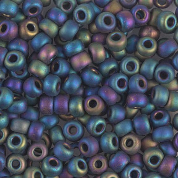 Matte Black AB Miyuki Seed Beads 6/0 6-9401FR-TB