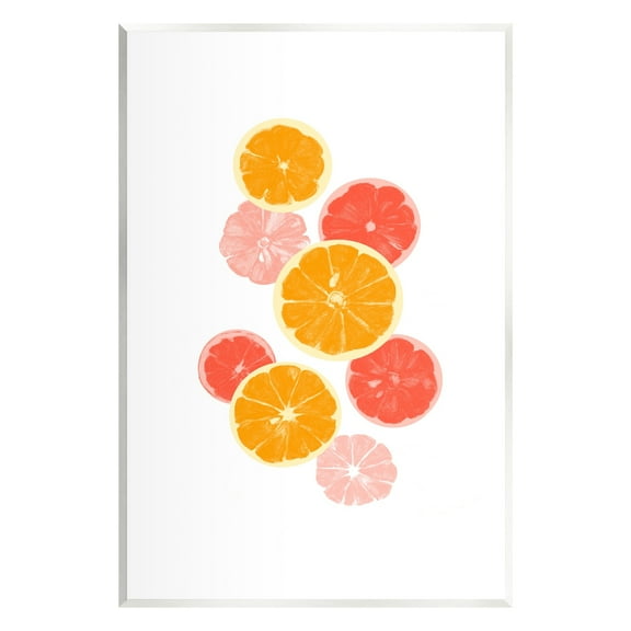 Stupell Industries Mixed Citrus Fruit Slices Casual Summer Kitchen Graphic Art Unframed Art Print Wall Art, Design by Emma Caroline