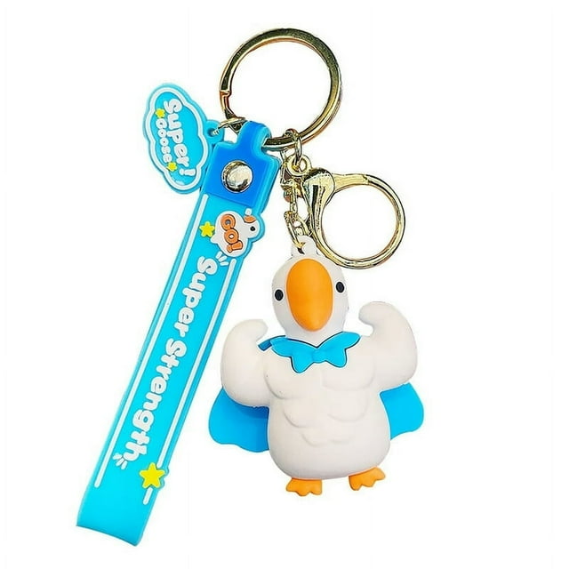 OUSITAID Goose Keychain Goose Keychain 3D Doll Letter Strap DIY Gift Animal Mighty Goose Car Key Ring Pendant Backpack Ornament