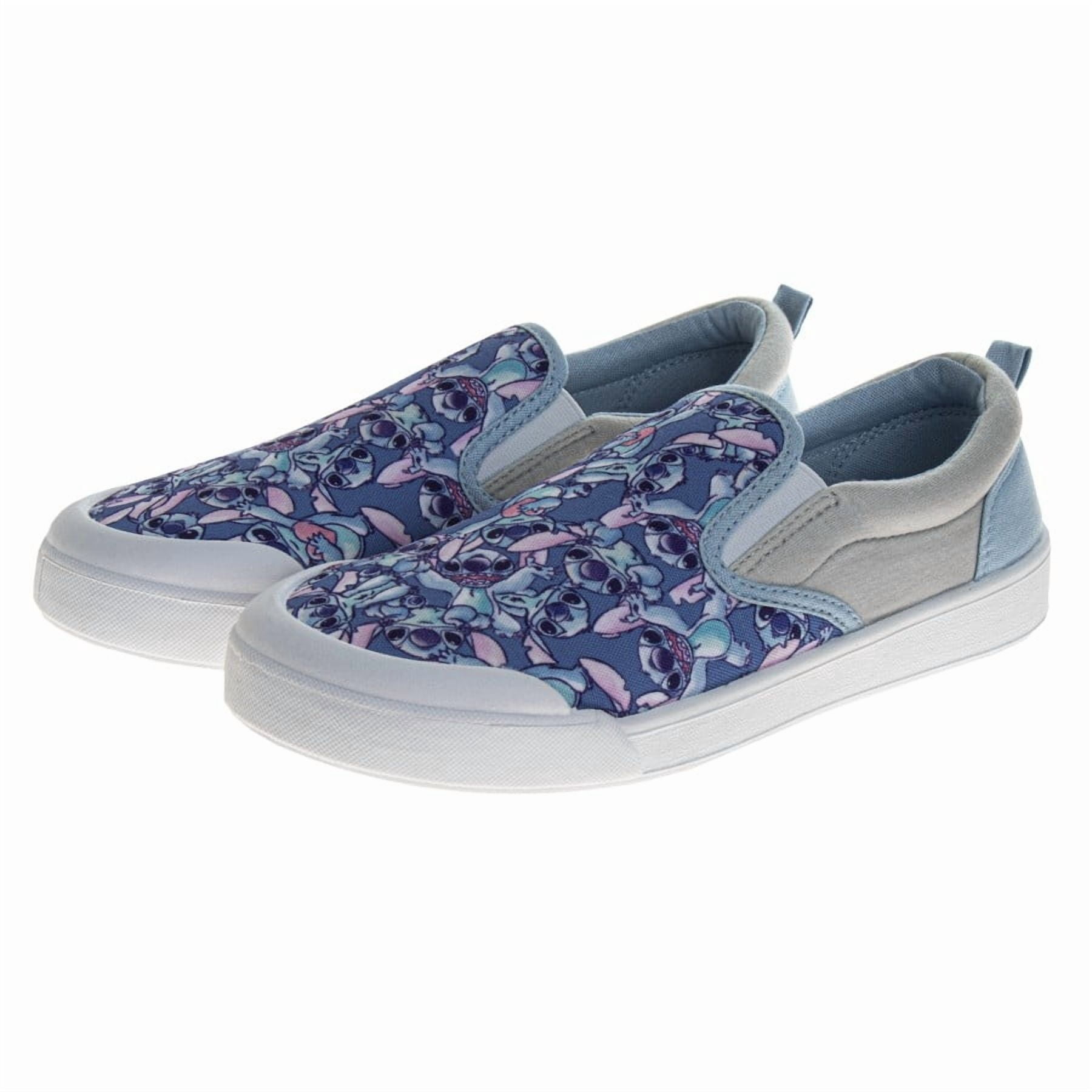 Stitch Women's Slip On Canvas Sneakers Blue, Size: 6