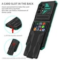 thumbnail image 4 of SaniMore for Samsung Galaxy A53 5G Camera Protection Case, Rugged PC Back & TPU Bumpers Cover with Invisible Sliding Card Slot & Kickstand Upgraded Military Shockproof Protective Shell, Darkgreen, 4 of 10