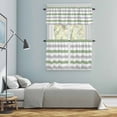 thumbnail image 5 of Sage Green Grey Striped Kitchen Curtains Sets for Windows 24 Inch Length, Farmhouse Sage Green Stripes Rod Pocket Window Treatments Tier Curtains and Valances Set for Bedroom/Bathroom, 5 of 8