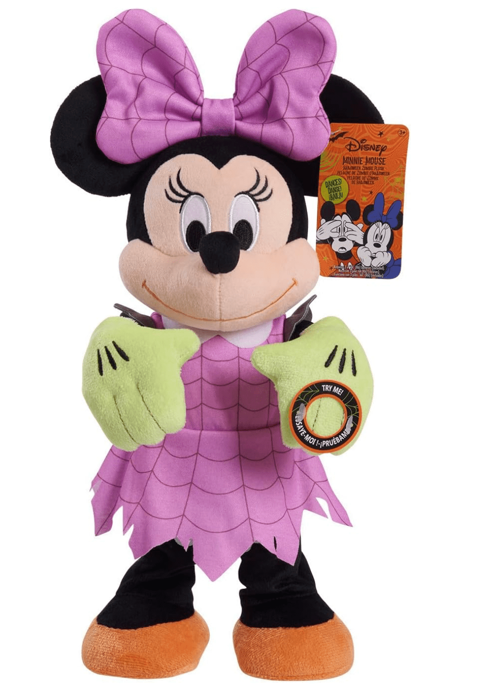 Disney Zombie Minnie Mouse Halloween 13.5-in Plush Dancing Toy New