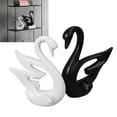 thumbnail image 4 of Escultura De Cisne, Figura De Cisne De Base Estable, 2 Piezas, Blanco Y Negro Para Estante De Gabinete, 4 of 8