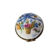thumbnail image 4 of Small Marie Antoinette Blue Ribbon Ball Limoges Box Porcelain Figurine, 4 of 5