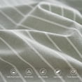 thumbnail image 5 of MooMee Striped Pillowcases 100% Washed Cotton Linen Like Textured Envelope Closure Set of 2 (Sage Green& White Wide Stripes, King), 5 of 5