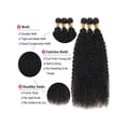 thumbnail image 2 of 300g Kinky Curly Human Hair Bundles 3Bundle 100% Braziliakn Real Virgin Human Hair Bundles for Black Women, enough to full head, 2 of 7