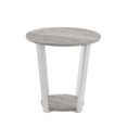 thumbnail image 6 of GZXS 20" Round End Table with Lower Storage Shelf, Modern MDF Side Table/Nightstand, Versatile for Living Room/Bedroom, Gray & White, 6 of 7