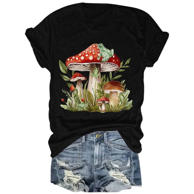 TINZ Mode Décontractée pour Femmes T-Shirt à Manches Courtes Col Rond Imprimé Drapeau Manches Longues Pack de Chemises Athlétiques pour Femmes