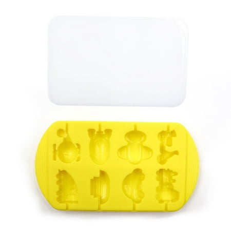 

8 Slots With Lid Home Kitchen Reusable Lollipop Mold DIY Baking Soft Silicone