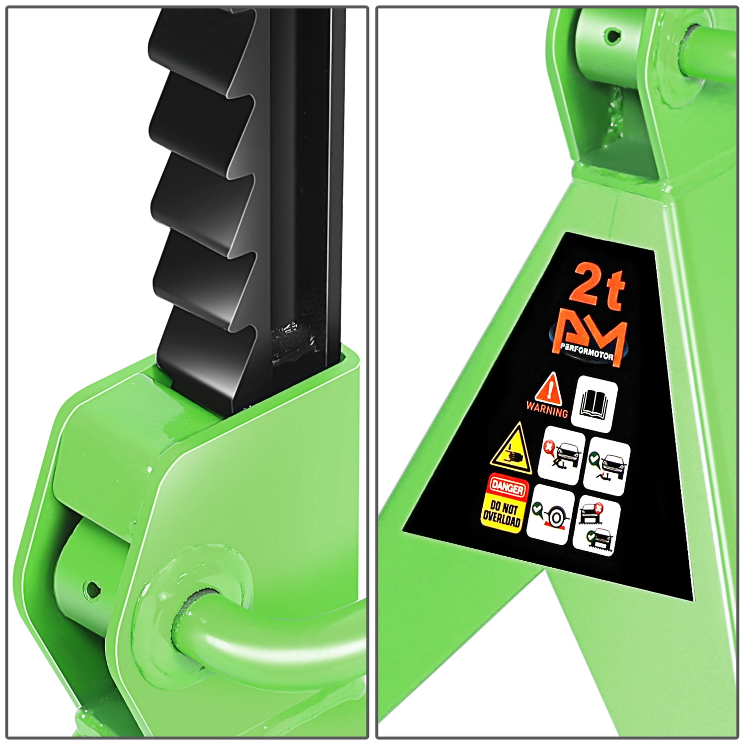 2 Ton 4000 lbs Hydraulic Trolley Floor Lift Jack Stands Combo Lifting Car Green
