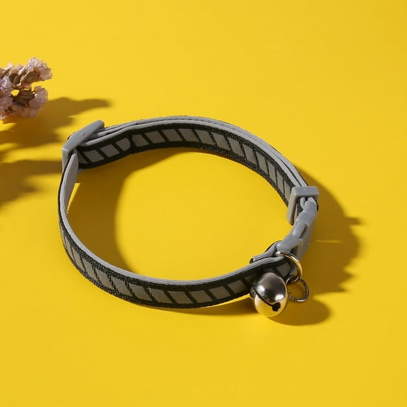 Yidarton New Pet Collar Reflective Plastic Buckle Outdoor Walking Pet Cat Collar Dog Collar Black