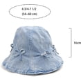 thumbnail image 2 of Denim Bucket Hats for Women Cute Bucket Hat with Bowknot Jean Hat, 2 of 9