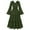 Green, variant on Renaissance Dress Women Pirate Peasant Tiered Flowy Long Dresses V Neck Bell Sleeve Vintage Victorian Costume