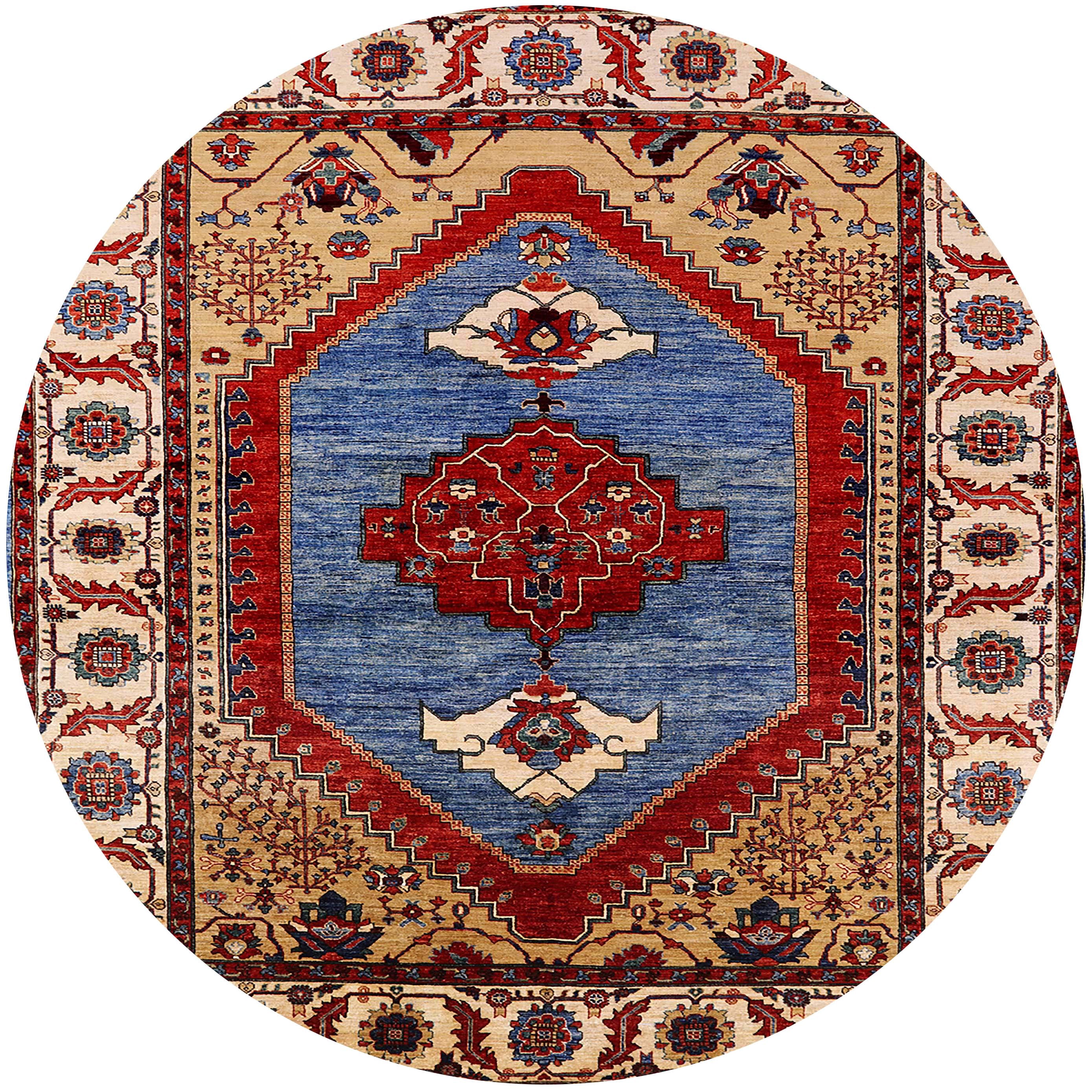 Round Rug Camel Ahgly Company Indoor Round Mid-Century Modern Camel Brown Oriental Area ...