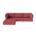 thumbnail image 5 of Snubbull Patio Furniture Cushions, Replacement Outdoor Cushions for 4-Seat Sectional Sofa,Waterproof & Zipped, Fuchsia Red, 5 of 6