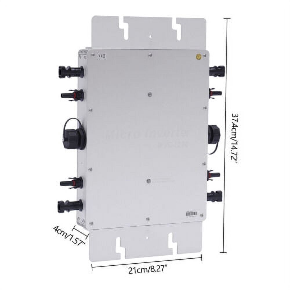 Solar Micro Inverter Waterproof WVC-1200W Grid Tie MPPT Pure Sine Wave DC to AC