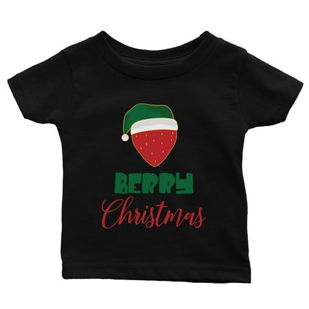 

Berry Christmas Funny BLACK Baby Shirt X-mas Gift