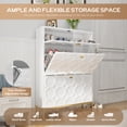 thumbnail image 5 of Boyel Living Shoe Cabinet w/ 2 Flip Drawers, Modern 24 Pair Entryway Shoe Rack Organizer, Freestanding Shoe Storage Cabinet for Entryway, White, 5 of 6