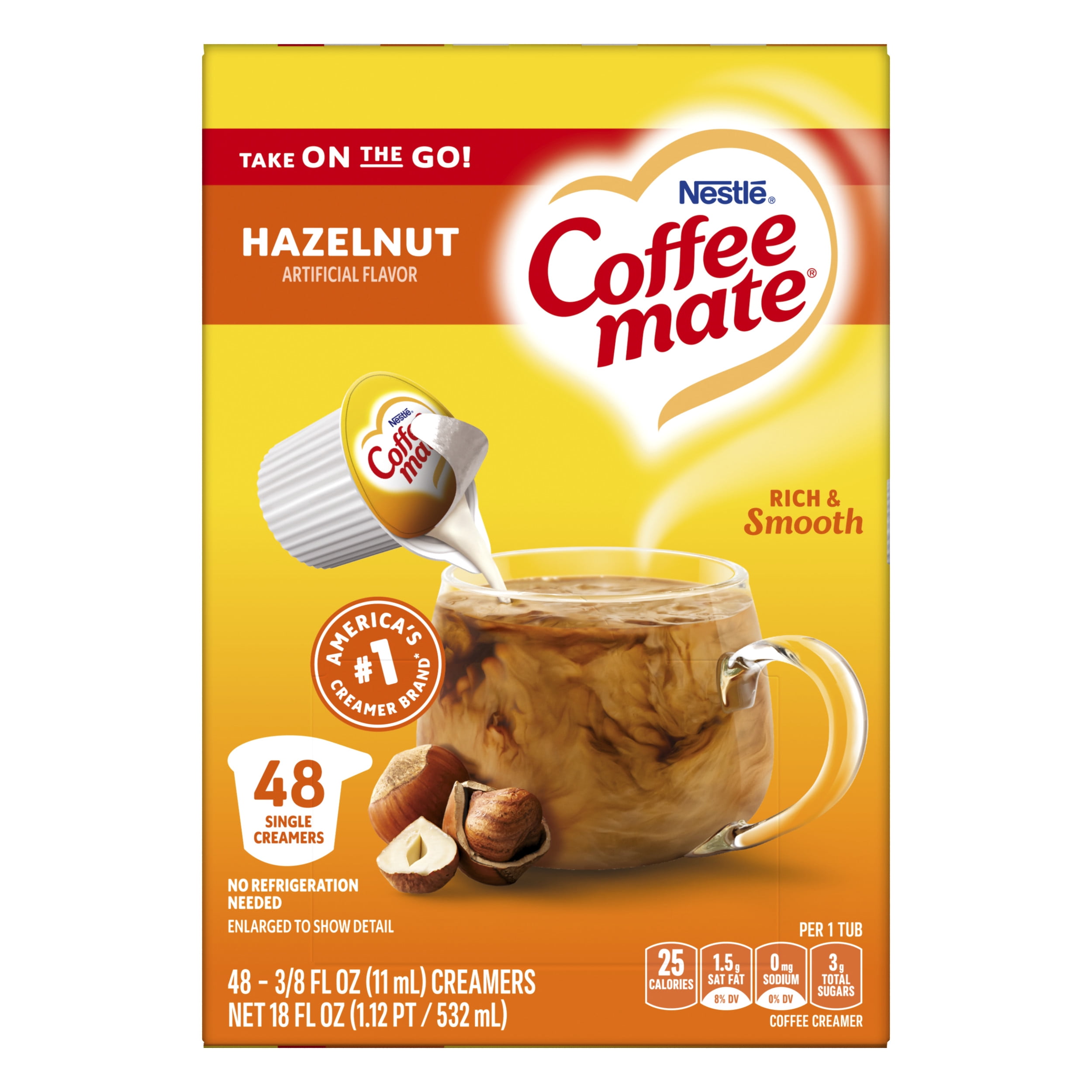 Nestle Coffee Mate Sugar Free Hazelnut Liquid Creamer Singles