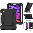 thumbnail image 2 of Dteck Case for iPad Mini 7 A17 Pro 2024 / iPad Mini 6 2021 8.3 Inch, Heavy Duty Silicone+PC Shockproof Rugged Protective Case Stand Cover for iPad Mini 7th/6th Generation 8.3",Black, 2 of 6