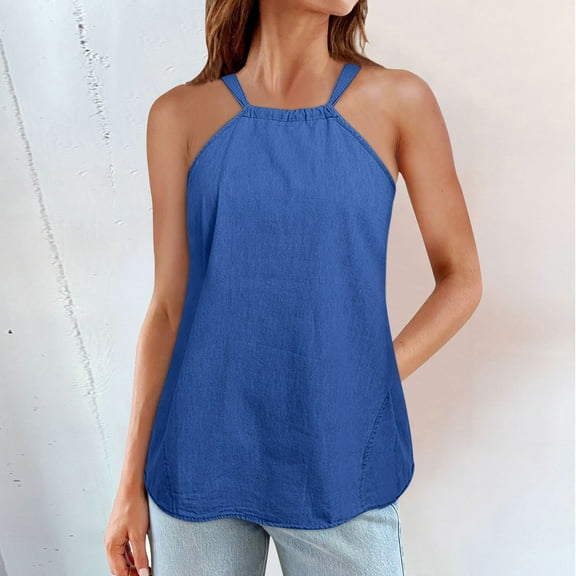 SNKSDGM Female Workout Tank Tops Woman Plus Size Tank Tops for Women 5X Long Women's Vest Casual Suspenders Solid Color Neck Loose Xl