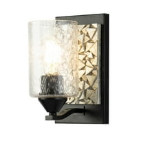Lucas McKearn Bocage 1-light Metal Bath Vanity Light in Matte Black/Silver