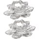 thumbnail image 1 of Soporte De Velas De Cristal Flor De Loto Transparente Portavelas De Diseño Elegante para Decoración De Escritorio Y Centro De Mesa En Hogar Y Restaurante, 1 of 5