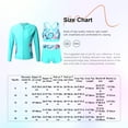 thumbnail image 7 of Zaldita Kids Girls 3 Piece Swimwear Rash Guard Long Sleeve Shirt Shorts UPF 50+ Swimsuits Bathing Zipper Leaf 10, 7 of 7