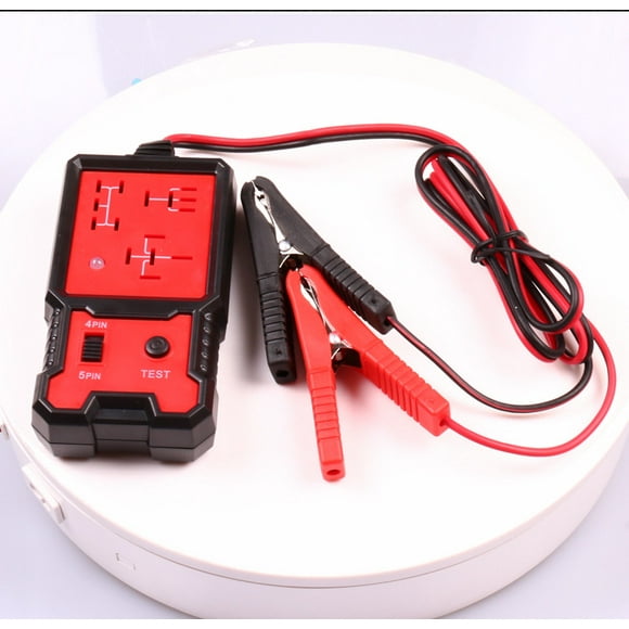 Car Electronic Relay Tester Battery Checker with Clips Auto Relay Diagnostic Tool,red,110*60*28mm