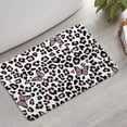 thumbnail image 2 of Pink Leopard Butterfly Pattern Bathroom Rugs Mat,Non Slip Microfiber Bathroom Rug,Rubber Backing,Soft Bathroom Mats for Bathroom Floor,Tub and Shower,17x27in(43x68cm), 2 of 5