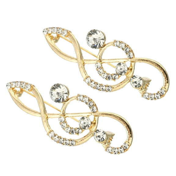 Uxcell Note Safety Decorative Pin, 2Pcs Anti Exposure, Golden